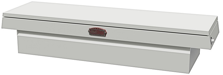 S-HC3 - 18"H x 24"D x 72"W - Steel Pickup Saddle Super HD Toolbox, Powder Coated WX-White Finish with Single Top Open Lid and Push Button Handle Locks. 