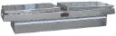 Pickup Truck Crossover Toolbox, Aluminum HD, All Diamond TP Bright Finish with Pro-Sliding Tray, Mounting Hardware, Double Top Open Lids and Push Button Lock - A-HG4 Series