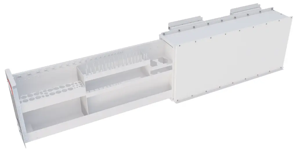 A-DF42O 20"H x 9"D Aluminum Heavy Duty Pickup Drawer Fender Toolbox, All Smooth Finish, Tool Organizer Pull Drawer with SS DT-T-Handle Lock and Powder Coated Finish.