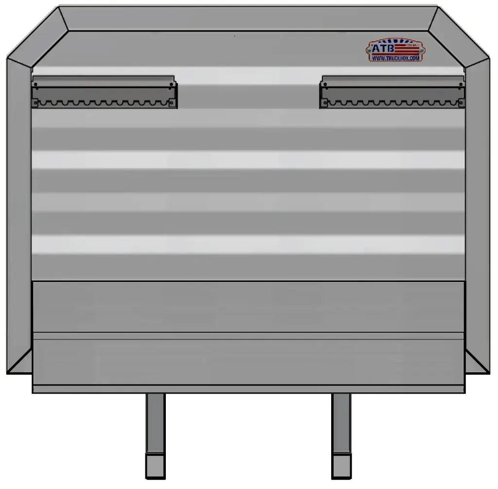 Aluminum Semi Truck Super HD Cab Rack, Diamond Plate Finish, Double Chain Hangers with Full Length Chain Tray and I-Beam Mounting Structure - A-CR62 Series.