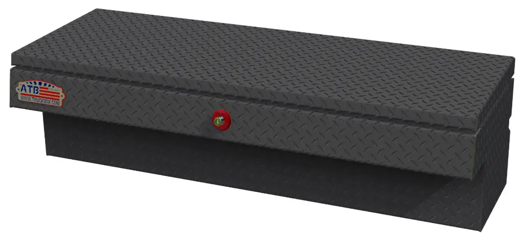 A-HS3 16"H x 17"D Aluminum Heavy Duty Side Mount Toolboxes, Top Open Lid with Advanced Push Button Lock, Pro-Sliding Tray & Mounting Hardware, Diamond TP/Powder Coat Finish