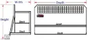 A-PC51L- Chevy - 45"H x 57"W - .125 Aluminum Pickup Back Seat Cargo Storage Cab Divider Shelf System, Super Heavy Duty, NO Fire Extinguisher Space - Extended Shelf and Powder Coated MX-Black BODY ONLY.