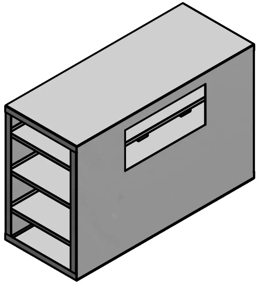 A-PT41 - 36"H x 55"D - .090 Aluminum Pickup Cab Dividers for Back Seat Shelf Storage Heavy Duty All Smooth Finish with Middle Front Peak Hole for Laptop & Adjustable Shelves.