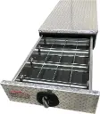 A-BP Single/Stacked Drawers - Aluminum Truck Pullout Bed-Pack Toolboxes, Super Heavy Duty, Smooth Body Finish, Diamond TP Single Drawer with 500Lb Slides & Dividers and SS-DT-Handle Lock.