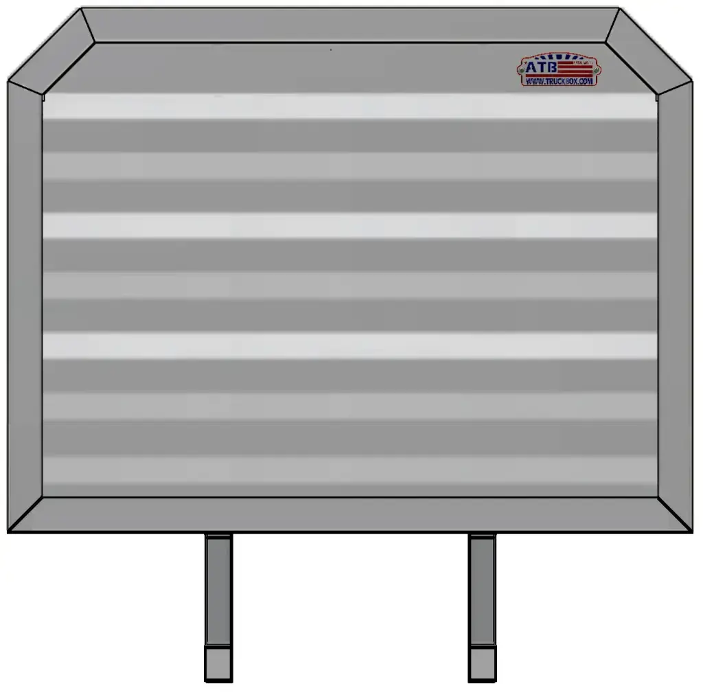 A-CR61 68"H Aluminum Super HD Semi Truck Flat Cab Racks, Diamond Plate Finish with I-Beam Mounting Structure.