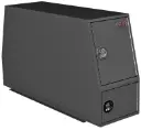 S-CP44 -14g Steel Truck Cross-Pack Service Box, Super Heavy-Duty, Four Side Open Doors with SS DT-T Handle Locks & Gas Springs, Two Adjustable Shelves, Straight Bottom Mounting Rail Brackets & Four Swivel Hooks, Powder Coat Finish