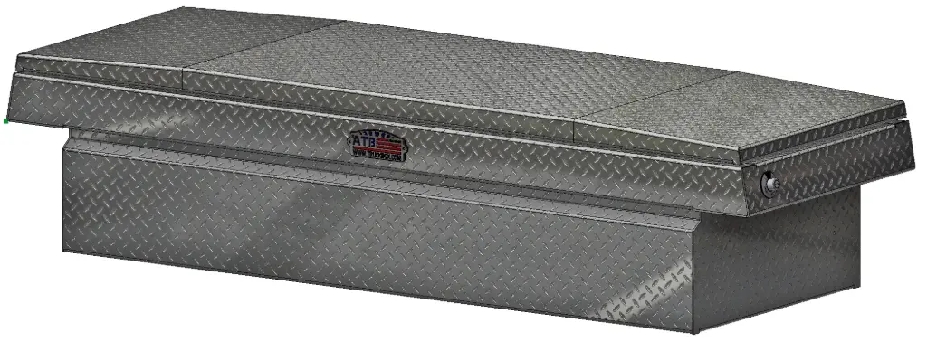 A-XC Series - Aluminum Pickup Truck Crossover Saddle Toolboxes, Heavy Duty, Top Open Lid with Advanced Push Button Locks, Pro-Sliding Tray & M-Hardware, Powder Coat Finish