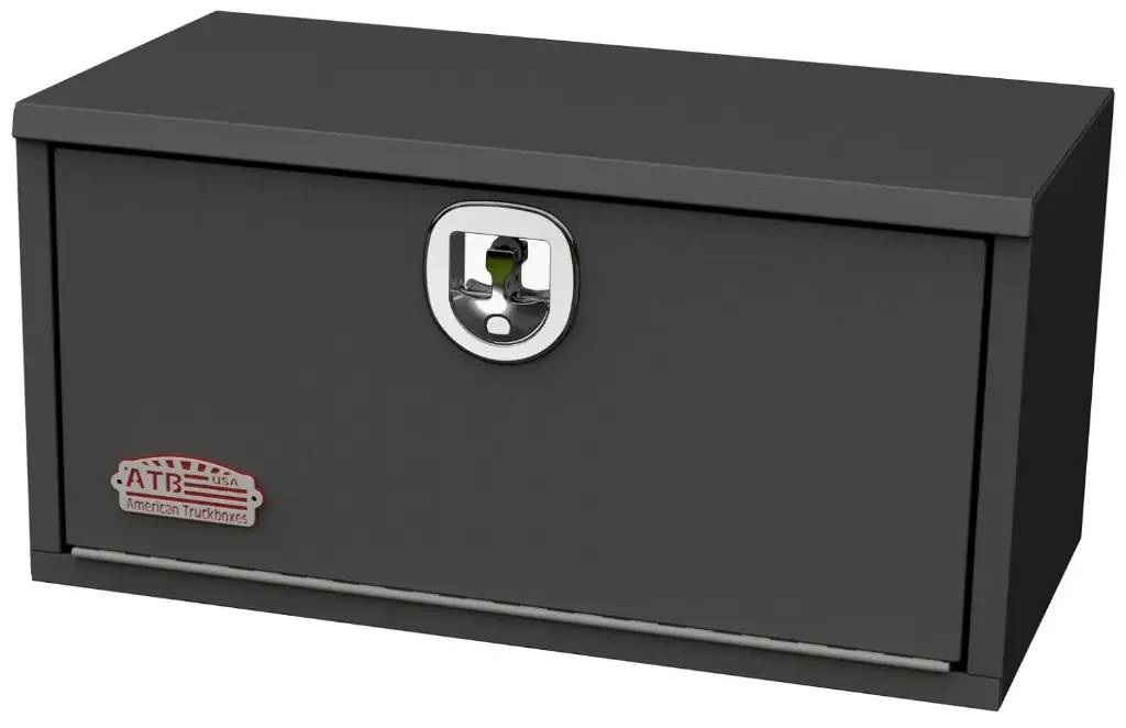 [S-SR41-161648SD-BX] S-SR41 - 16"H x 16"D x 48"W - 14g Steel Truck Trailer Utility HD Toolbox, Single Drop Open Door with 3-Point SS DT-T-Handle Lock, Powder Coated MX-Black
