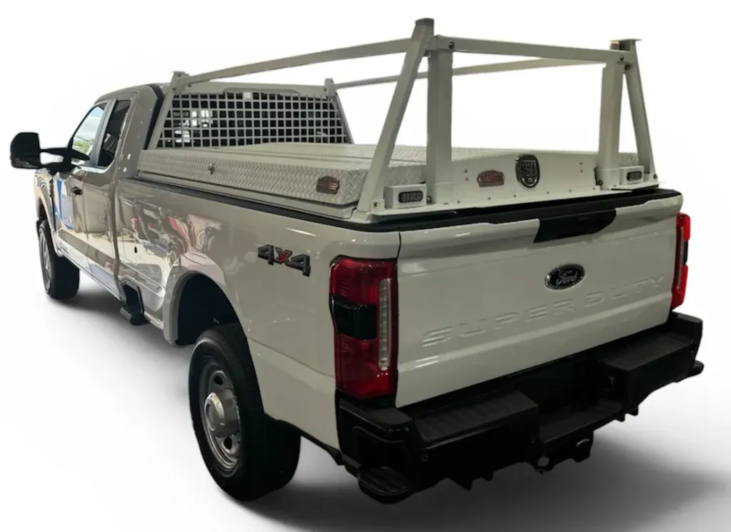 A-SP51 - 24"H Racks x 70"W - Aluminum Pickup Pack Service-Packs for 5.5' to 8' Pickup Truck Beds, Side Boxes with Canopy and Options for Powder Coated Finish