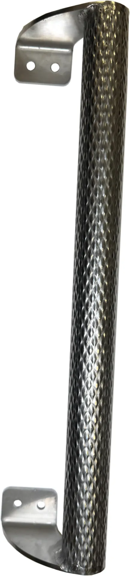 [SS-GH31-12-DTN] GH31 - 2.5"D x 3.25"W x 12" Thru 15" Length - Stainless Steel Professional HD Grab Handlebar 1.25" Pipe - Diamond Textured Mirror Finish. (12 Inch)