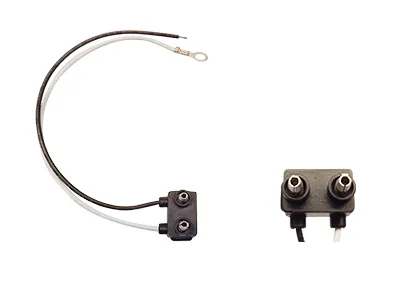 2-3 Pole 12" Lead .156 Male Bullet W/#6 Ground 90 Degree Connector Wire Strip