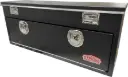 S-TB44 - Steel Top Bottom Utility Truck Toolbox, HD, Single Top Open Lid with Gas Springs, Single Drop Open Door With DT-T-Handle Locks, 4 Drawers (2 Per Side) and Powder Coated MX-Black