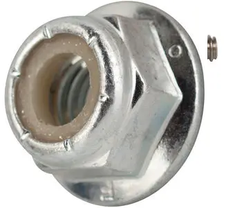 [1A430] 1A430 ##10-24 Grade 18-8 Stainless Steel Nylon Insert Flange Nut