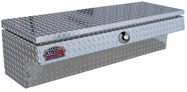 [A-HS4-141748-TT] A-HS4 - 14"H x 17"D x 48"W - Aluminum Super HD Pickup Truck Side Toolbox, High Capacity with Pro-Sliding Tray & Mounting Hardware, All Diamond TP Finish with Advanced Push Button Lock.