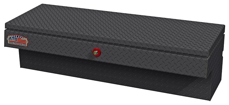 [A-HS4-141748-TTBX] A-HS4 - 14"H x 17"D x 48"W - Aluminum Super HD Pickup Truck Side Toolbox, High Capacity with Pro-Sliding Tray & Mounting Hardware, All Diamond TP Finish with Advanced Push Button Lock, Powder Coated MX-Black 