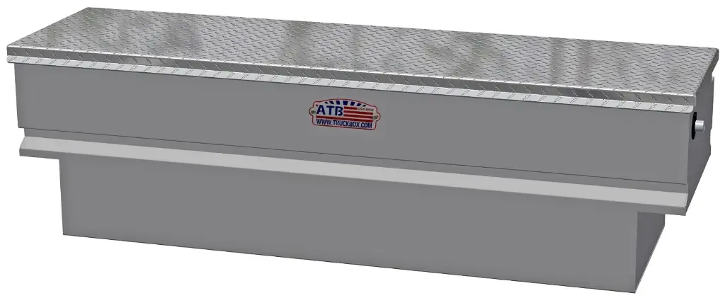 [A-UC41-171359S-T] A-UC41 17"H x 13"D x 59"W - Aluminum UTV Cross Box for Gator-Polaris Ranger, HD, All Smooth Body, Diamond TP Single Top Open Lid with Gas Springs & Sliding Tray with Dividers