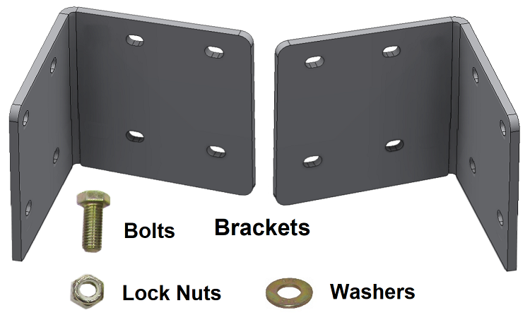 [M3590CS-A] M3590CS-A - Aluminum Cross & Side Box Corner Mounting Plates - Installation Mounting Kit for Cross & Side Box Application.