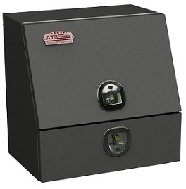 [S-DU41-211636SS-BX] S-DU41 21"H x 16"D x 36"W - Steel Drawer Utility Toolbox, HD, Single Top Hinged Door and Single Drawer, DT-T-Handle Locks, Powder Coated MX-Black