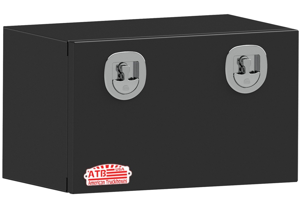 [S-SG51-182448SD-BX] S-SG51- 18"H x 24"D x 48"W - 12g Steel Semi Truck Trailer Toolbox, Super HD, Single Drop Open Door with T-Handle Lock and Powder Coated Black MX Finish.