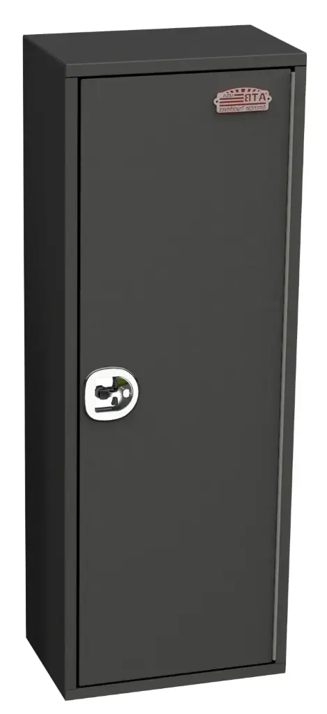 [S-SRT41-652036SR-BX3] S-SRT41 65"H x 20"D x 36"W Steel 3 Tank HD Pickup Truck Tank HD Storage Service Toolbox Right Side Open Single Door with Gas Springs DT-Handle 3-Point Rod Reinforced Bottom Back Tank Supports 2 Vents and Powder Coated MX-Black