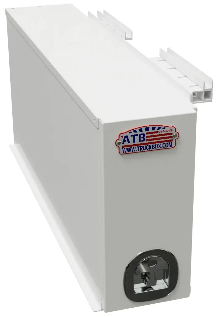 [A-DF42O-20469R-S2WX] A-DF42O - 20"H x 46"D x 9"W - Aluminum Pickup Drawer Fender HD Toolbox, All Smooth Finish, Tool Organizer Pull Open Right Door/Drawer and with SS DT-T-Handle Lock & Powder Coated MX-White.