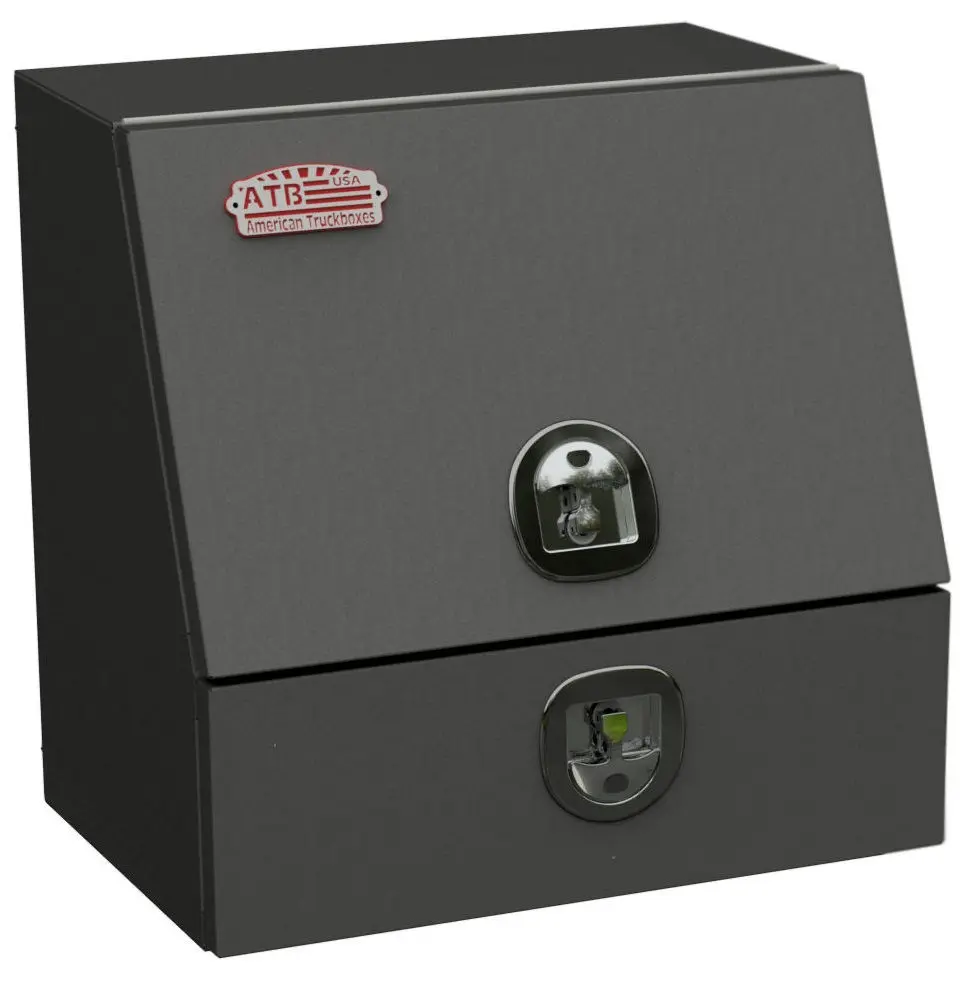 [S-DU41-211624SS-BX] S-DU41 21"H x 16"D x 24"W - Steel Drawer Utility HD Toolbox, Single Top Hinged Door and Single Drawer, DT-T-Handle Locks and Powder Coated MX-Black Finish.