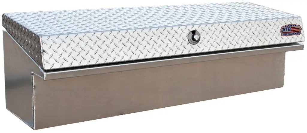 A-LS4 16"H x 17"D Aluminum Super HD Side Mount Low Profile (EZ Grab) Toolboxes, Smooth Body, Diamond TP Top Open Lid with Push-In Lock, Pro-Sliding Tray & M-Hardware 
